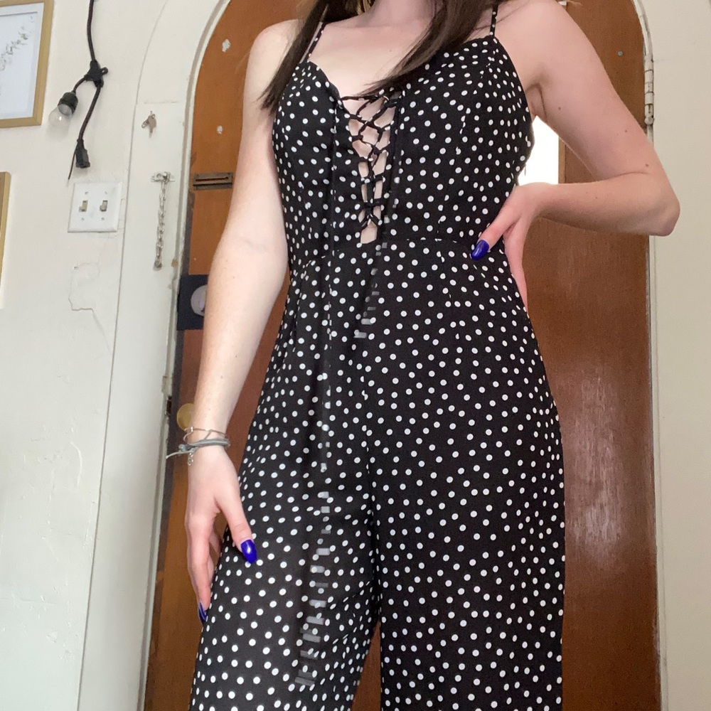 Nasty Gal lace up jumpsuit